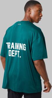 Man Active Oversized Training Dept Performance T-Shirt, Green - XXL