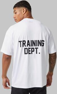 Man Active Oversized Training Dept Performance T-Shirt, White - XS