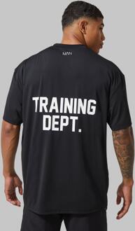 Man Active Oversized Training Dept T-Shirt, Black - L