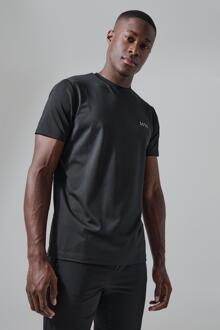 Man Active Performance Fitness T-Shirt, Black - M