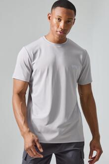 Man Active Performance Fitness T-Shirt, Grey - XS