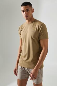 Man Active Performance Fitness T-Shirt, Khaki - XS