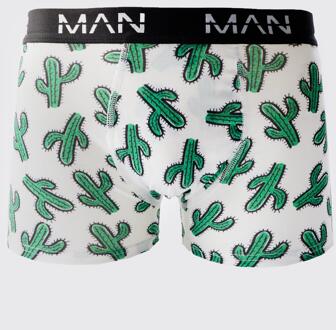 Man Cactus Boxers Met Print, Multi - S