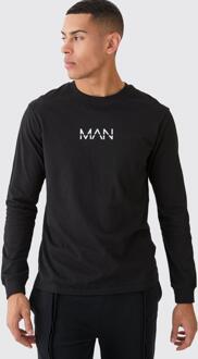 Man Dash Basic Long Sleeve T-Shirt, Black - XS