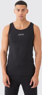 Man Dash Muscle Fit Hemd, Black - S