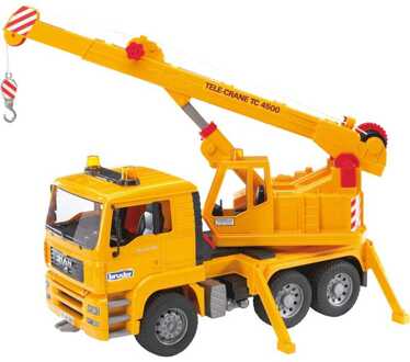 MAN kraanwagen - schaal 1:16 - speelgoedvoertuig Geel