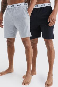 Man Loungewear Shorts (2 Stuks), Multi
