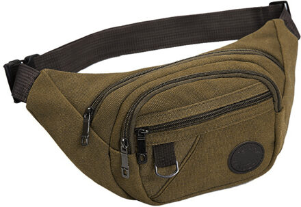 Man Mode Riem Tas Fanny Packs Multifunctionele Waterdichte Chaos Bum Bag Rits Pocket Duurzaam Mannen Heuptas Taille Pack # LR2 koffie