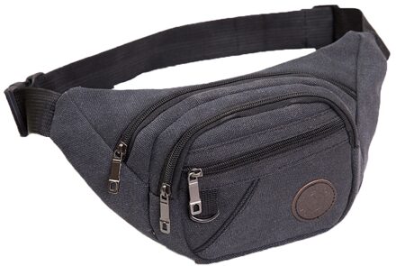 Man Mode Riem Tas Fanny Packs Multifunctionele Waterdichte Chaos Bum Bag Rits Pocket Duurzaam Mannen Heuptas Taille Pack # LR2 zwart