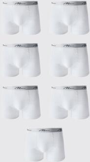Man Signature Boxers (7 Stuks), White - M