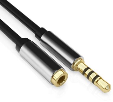Man-vrouw Aux Kabel Hoofdtelefoon Verlengkabel 3.5 Mm Jack M/F Audio Stereo Extender Cord Oortelefoon 3.5mm Kabel zwart 1m