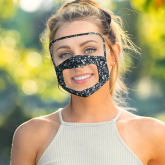 Man Women Protective Face Mask with Eyes Shield Mask With Clear Window Visible