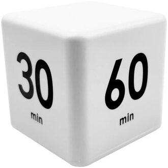 Management Klok Herinnering Kookwekker Cube Tijd Led Bureau Tafel Wekker Voor Huishoudelijke Keuken Handig Deel wit