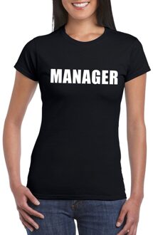 Manager tekst t-shirt zwart dames S