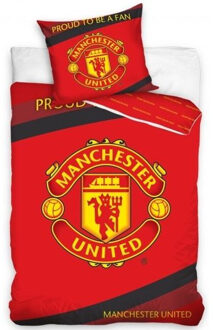 Manchester United dekbedovertrek rood, 140 x 200 cm