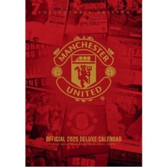 Manchester United Fc A3 Deluxe Calendar 2025
