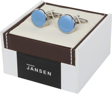 Manchetknoop Rond Blauw NR92 - Lichtblauw