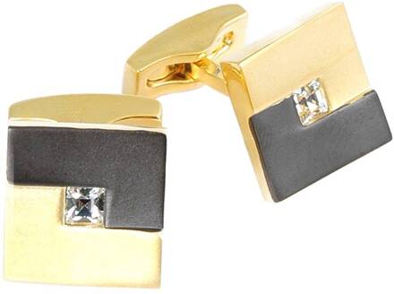 Manchetknoop·Swarovski·goud·VC246 zwart