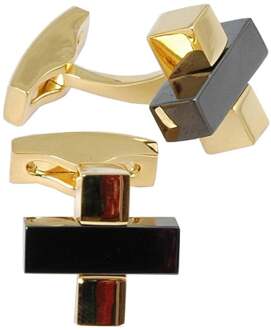 Manchetknoop·Volare Collection·goud·VC268 zwart