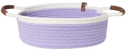 Mand colors laag - lila/wit - ø27x9 cm