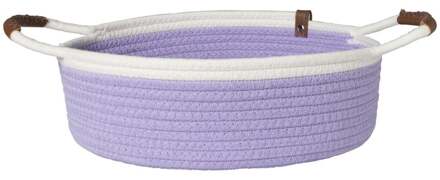 Mand colors laag - lila/wit - ø30x10 cm