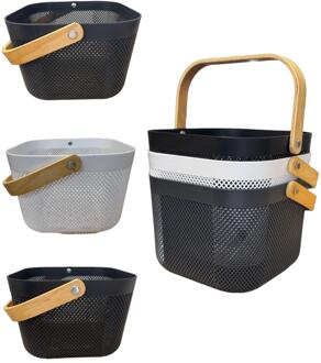 Mand kunststof 24,5x24xH17,5cm verschillende