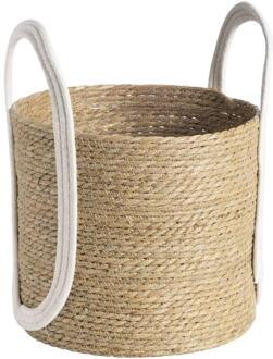 Mand Lily - Off-white - 29xØ32 Cm - Zeegras - Crème