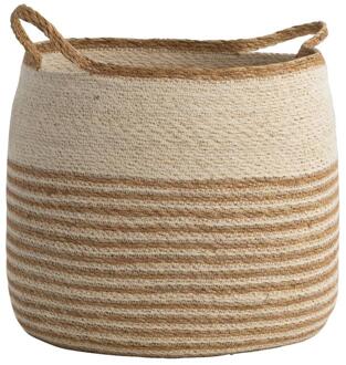 Mand Tom - Licht - 34xØ36 cm - Zeegras - Bruin