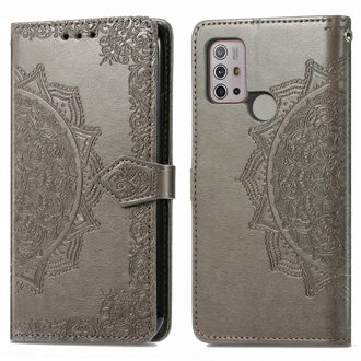 Mandala Booktype Motorola Moto G30 / G10 (Power) hoesje - Grijs