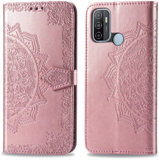 Mandala Booktype Oppo A53 / Oppo A53s hoesje - Rosé Goud