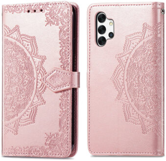 Mandala Booktype Samsung Galaxy A32 (5G) hoesje - Rosé Goud