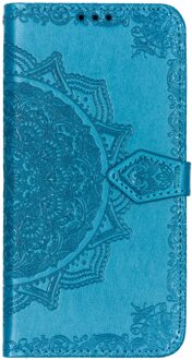 Mandala Booktype Samsung Galaxy A50 / A30s hoesje - Turquoise