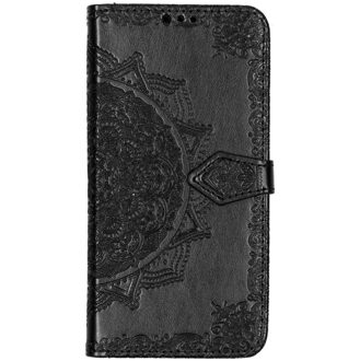 Mandala Booktype Samsung Galaxy A50 / A30s hoesje - Zwart