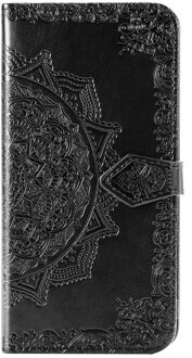 Mandala Booktype Samsung Galaxy A51 hoesje - Zwart