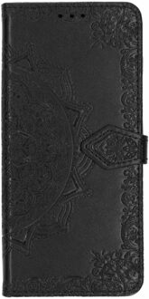 Mandala Booktype Samsung Galaxy S10 hoesje - Zwart