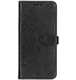 Mandala Booktype Samsung Galaxy S10 Plus hoesje - Zwart