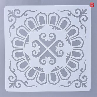 Mandala Lotus Stencil Schilderen Geometrie Vloer Muur Decoratieve Template Diy Scrapbook Kleuring Embossing Album Tool