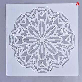 Mandala Lotus Stencil Schilderen Geometrie Vloer Muur Decoratieve Template Diy Scrapbook Kleuring Embossing Album Tool