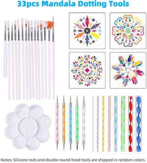 Mandala Puntjes Gereedschap Diy Schilderen Stencils Ball Stylus Palet Penselen Multifunctionele Embossing Dot Kit Voor Canvas Rotsen type 5
