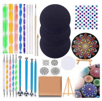 Mandala Puntjes Gereedschap Set Met 3 Cardboards-Professionele Levert Gereedschap Kits Voor Schilderen Rotsen