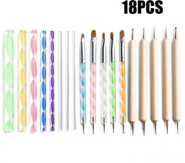 Mandala Puntjes Gereedschap Set Voor Schilderen Rotsen Aardewerk Draagbare Multifunctionele Embossing Dot Kit Tool Set Handwerk Decoratie 18 stk reeks