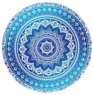 Mandala Ronde Tapestry Zomer Strand Picknick Gooien Tapijt Deken Bohemen Matten DSS899 Blauw