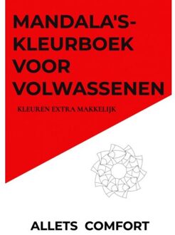 Mandala's-kleurboek voor volwassenen-Kleuren extra makkelijk-A5 Mini- Allets Comfort - (ISBN:9789464057157)