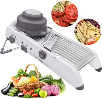 Mandoline Slicer 18 Soorten Verstelbare Plantaardige Juliennes Mandoline Cutter Rvs Veilig Blades Professionele Choppe