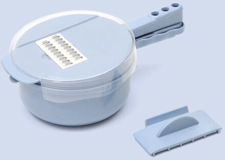 Mandoline Slicer Groentesnijder Aardappel Dunschiller Wortel Ui Rasp Met Zeef Groente Cutter 8 In 1 Keuken Accessoires blauw