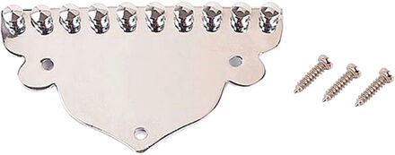 Mandoline Staartstuk Gitaar Staartstuk Chrome Mandoline Gitaar Staartstuk Met Schroeven Instrument Vervangende Accessoire