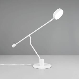 Manduro LED bureaulamp, wit, metaal, CCT, dimmer