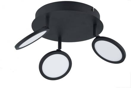 Manel LED plafondlamp 3-lamps zwart, wit