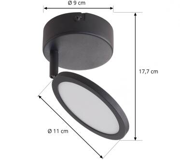 Manel LED spot kunststof ijzer 1-lamp zwart, wit