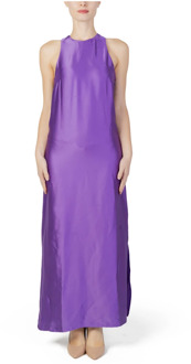 Mango Lange jurk HerfstWinter collectie Mango , Purple , Dames - XS